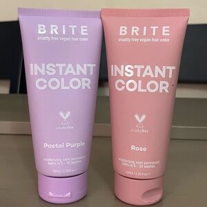 Brite Instant Color Hair Dye Set - Pastel Purple and Rose